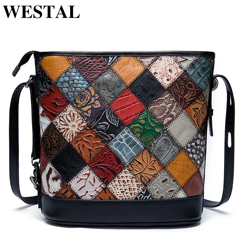 WESTAL женская сумка через плечо для женщин из натуральной кожи Сумки Роскошные