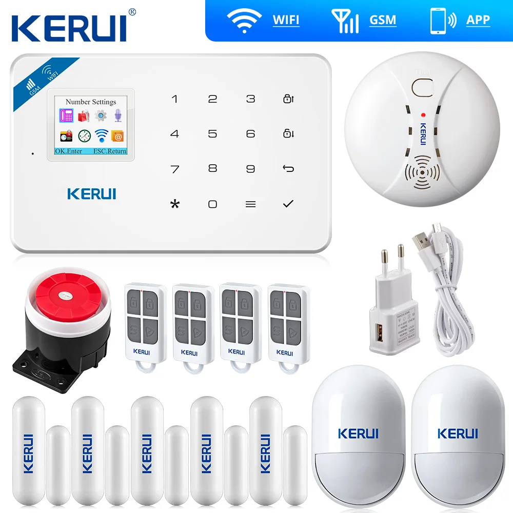 KERUI W18 Беспроводной WI FI GSM охранной сигнализации дома Системы Android IOS App детектор