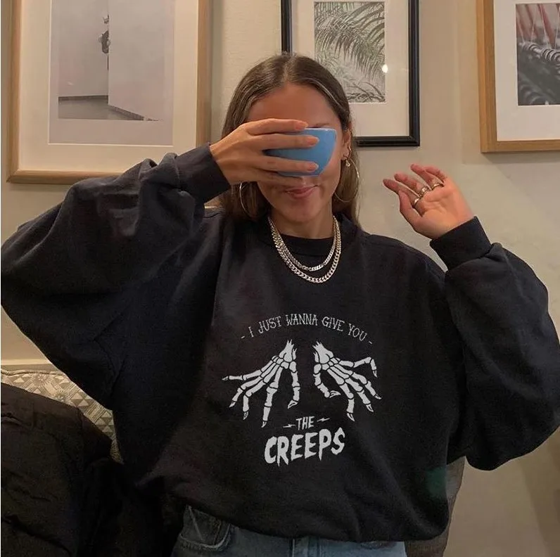 

Autumn Hoodies Sweatshirts Women Winter Casual Loose Printed Black Oversized Plus Size Harajuku Pullover Tops Hoody Streetwear