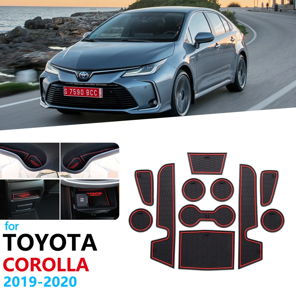 Противоскользящий резиновый подстаканник со слотом для ворот Toyota Corolla 2019 2020 E210
