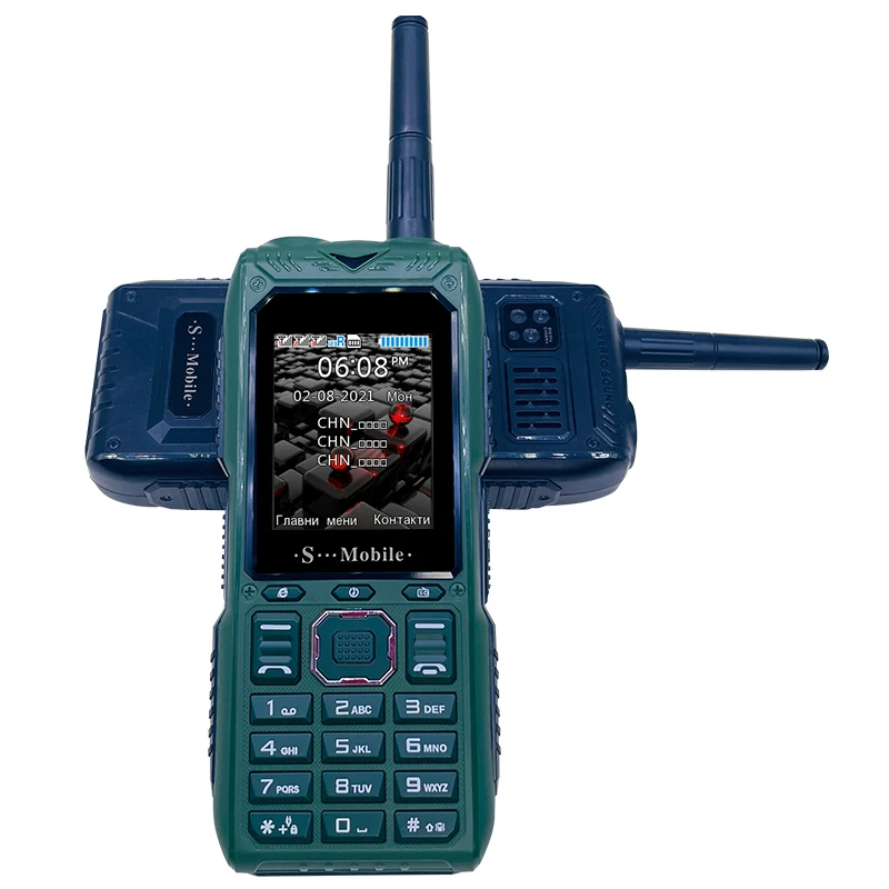1 unidad S555, tres tarjetas en espera para teléfono móvil al aire libre, largo, puede tirar de la señal de la antena, enviar fuerte Clip de cintura