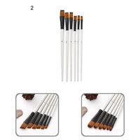 6pcsset stable wide application nylon paint brush smooth to write watercolor paint brush for students paint brush set
