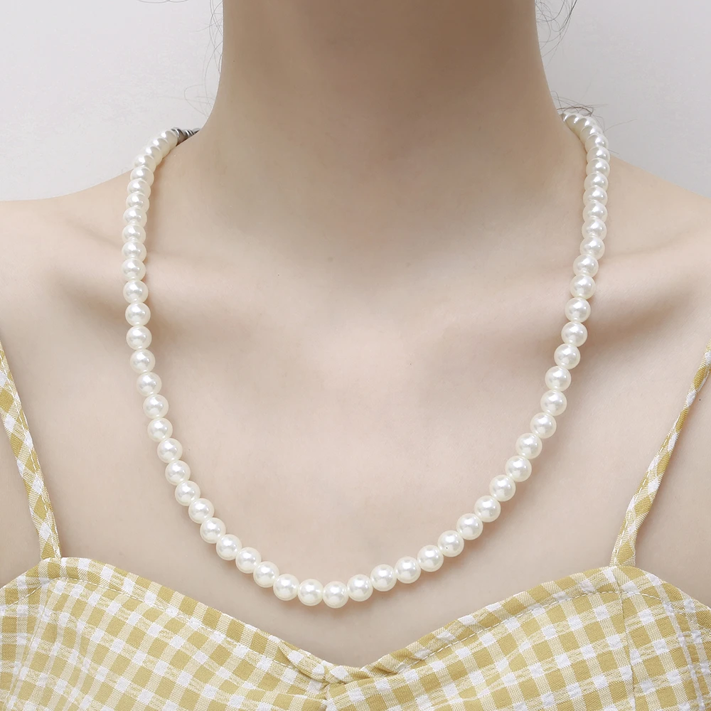 RIR Классическое Белое колье с жемчужиной очарование Изысканные Белые бусы Любовь