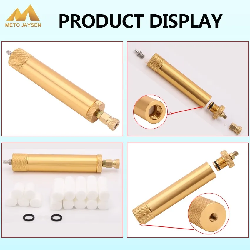 High Pressure Hand Pump Filter 180mm Long 40MPA M10x1 PCP Paintball Airforce Water-Oil Separator Air Filtering 8mm Quick Connect | Спорт и