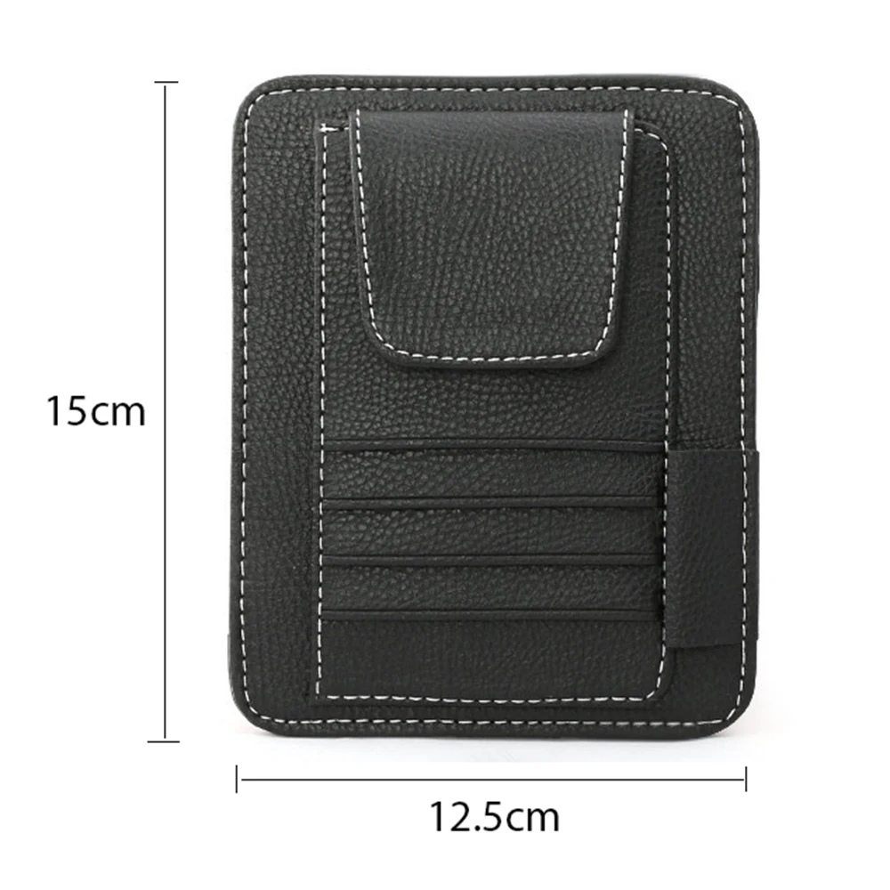 

Car Sun Visor Storage Card Holder PU Leather Storage Bag For Car Sun Visor Installation Box Eye Frame Car Accessories Supplies