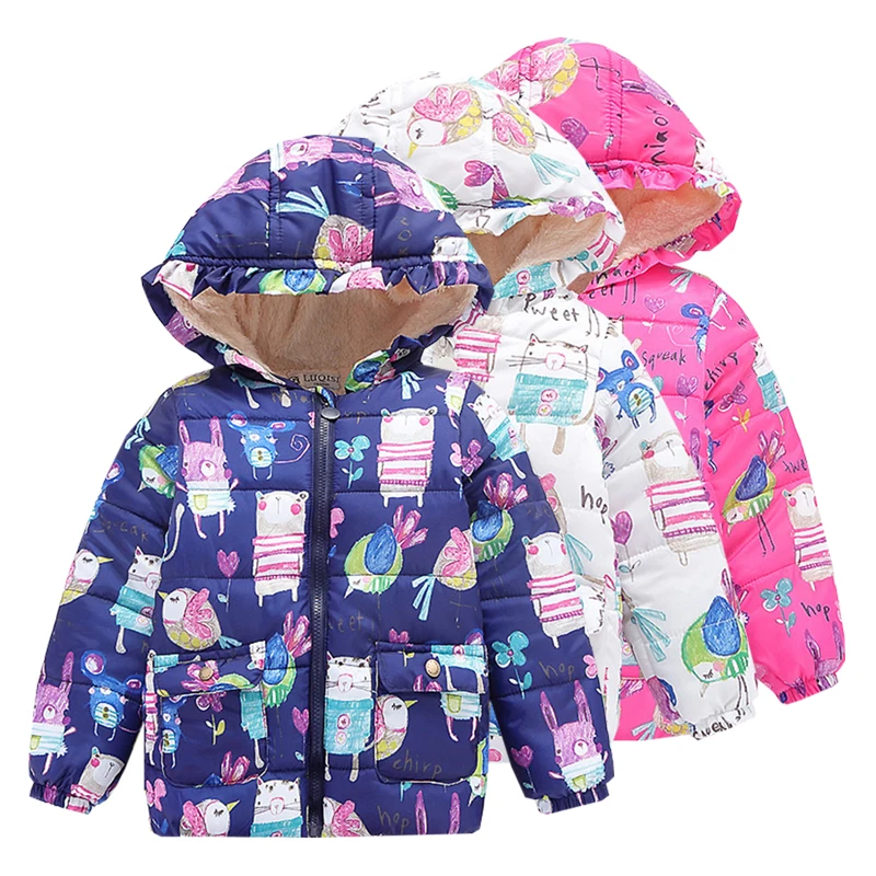 Зимняя Вельветовая теплая куртка для девочек от 2 до 6 лет Одежда Качественная