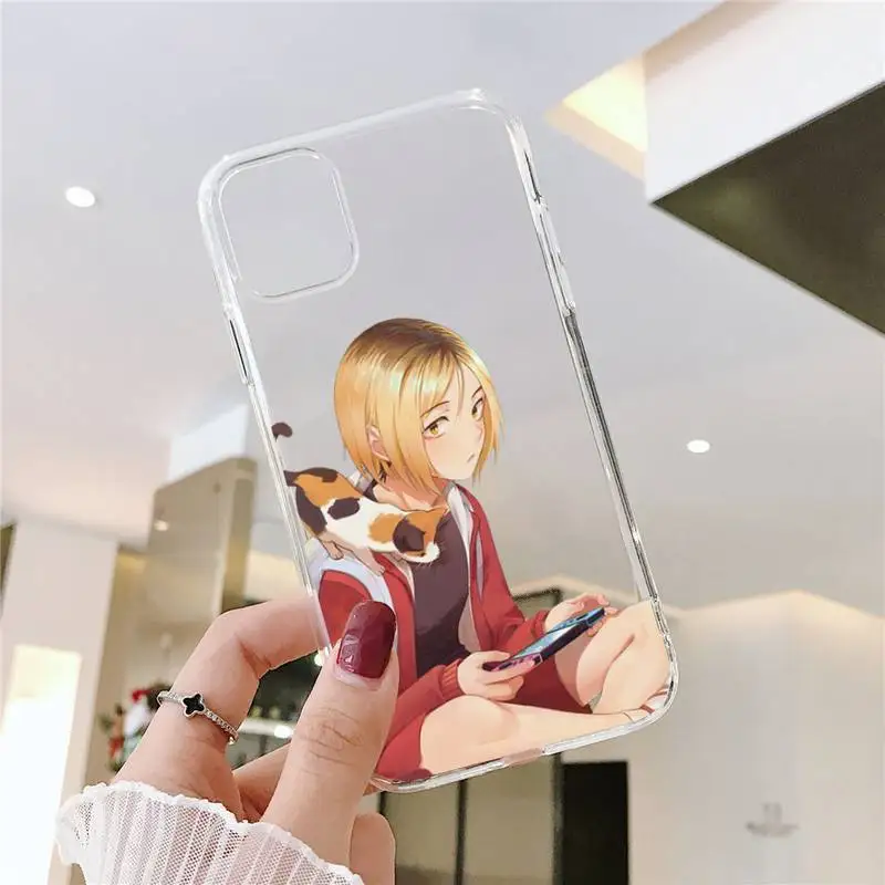

Kenma Kozume of Haikyuu anime Phone Case Transparent soft For iphone 5 5s 5c se 6 6s 7 8 11 12 plus mini x xs xr pro max