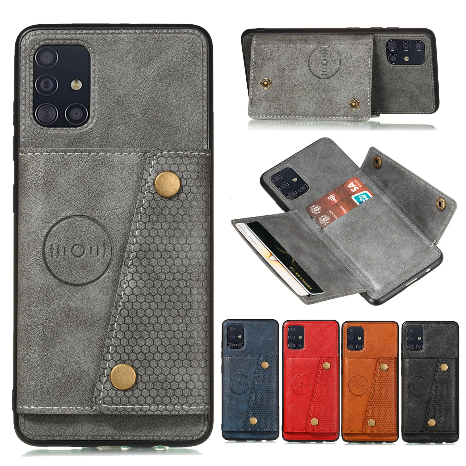 flip leather card pocket holders case for xiaomi mi 11 lite pro ultra redmi note 10 10s pro poco f3 x3 nfc m3 phone back cover free global shipping