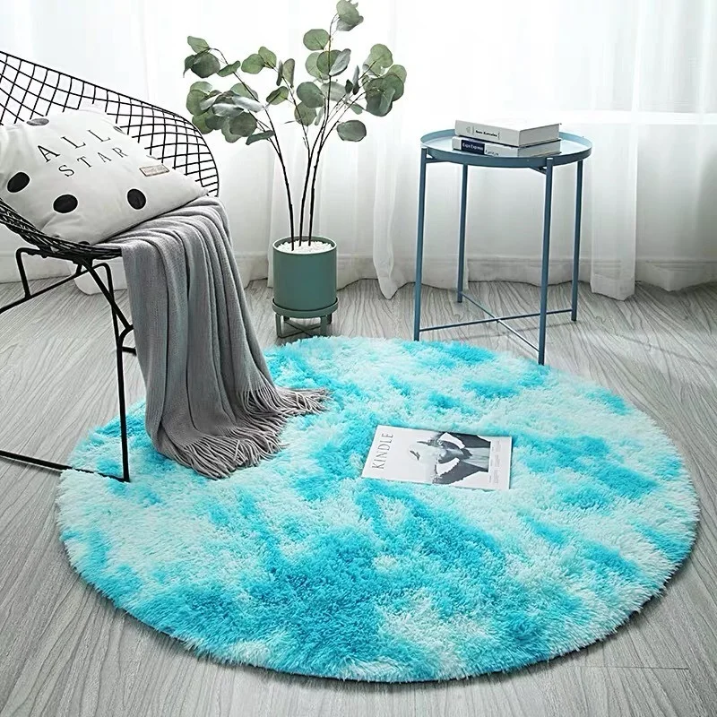

New Fluffy Round Rug Carpets for Living Room Decor Faux Fur Rugs Kids Room Long Plush Rugs Bedroom Shaggy Area Rug Modern Mats