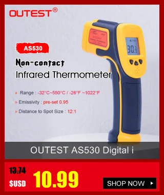 GS320 Бесконтактный цифровой лазерный инфракрасный термометр-50~ 360C(-58~ 680F) Температурный пирометр ИК лазерный точечный пистолет