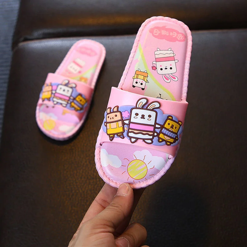 

Girls' Slippers Summer 2021 New Cute Little Princess Anti Slip Soft Bottom Children's Indoor Mother Daughter Parent Child garden