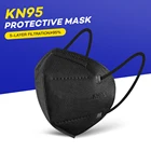 Противовирусная маска FFP2, 5 слоев, черная, белая, серая, многоцветная, безопасные и эффективные маски, сертификация ЕС, 50 шт.