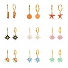 Женские серьги из серебра 925 пробы, с эмалью