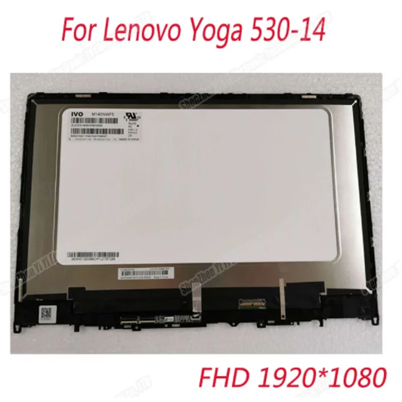 

Для LENOVO YOGA 530-14IKB yoga 530-14ARR 530-14 сенсорный экран дигитайзер ЖК сборка 81H9 оригинальный 14,0 FHD ЖК-дисплей