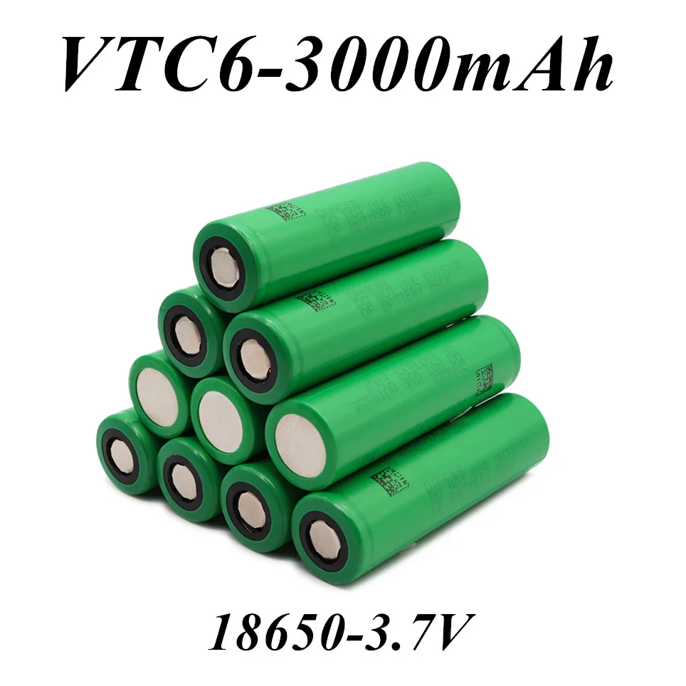 

1 шт. ~ 10 шт., литий-ионный аккумулятор 18650 в, 3,6 мАч, vtc6 подходит для электроинструментов, моделей самолетов, электрических велосипедов, Убороч...