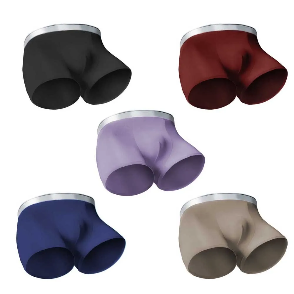 

Men Sexy Seamless Boxer Briefs Underwear Ice Silk Smooth Breathable Comfortable Quick Dry Boxershorts Mens Boxers Cuecas Fashion