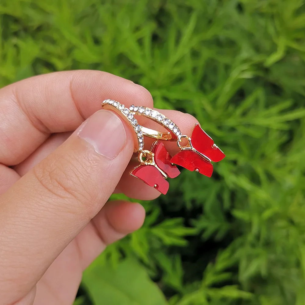 

Серьги-бабочки женские медные, 7 цветов, серьги с застежкой