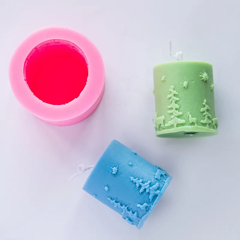 

Christmas Series Aromatherapy Candle Silicone Mold Diy Plaster Art Craft Soap Making Handmade Cake Mould Home Decoration