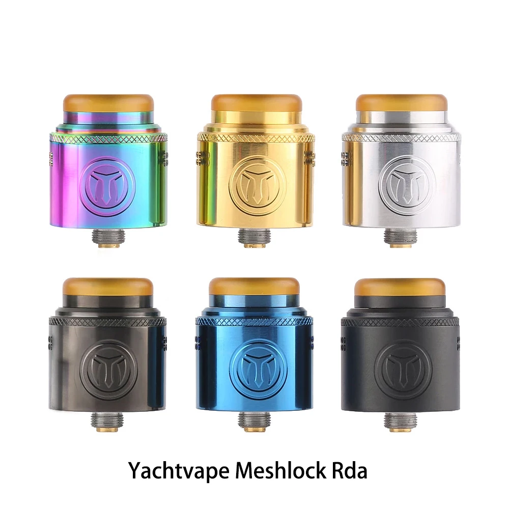 Оригинальный Yacht Vape MeshLock RDA 24 мм распылитель нажмите на Открытый Терминалы