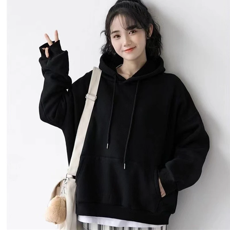 

Yvlvol Women Long Sleeve Sweatshirt Hoodis Zipper Loose Oversized sweetshirts Streetwear man Casual 2021 Autumn Winter