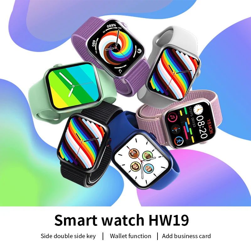 

2021New HW19 Men Women Smart Watch 1.77 Inch Full Screen Heart Rate Bluetooth Call SmartWatch For Android IOS PK IWO W26 HW16