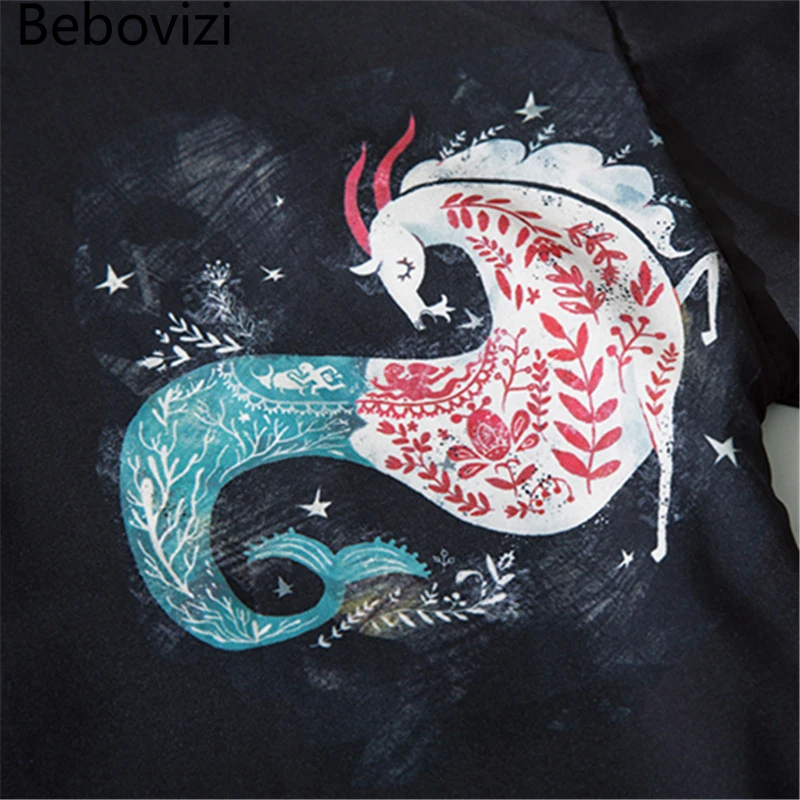 Кимоно для мужчин и женщин модная рубашка с созвездиями Овен Свободный кардиган