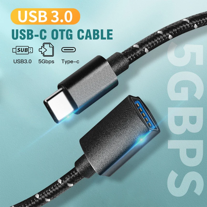 ANKNDO Otg кабель типа C 15 см Usb на Usb3.0 разъем для Xiaomi Samsung usbc мобильный телефон Usb3.1