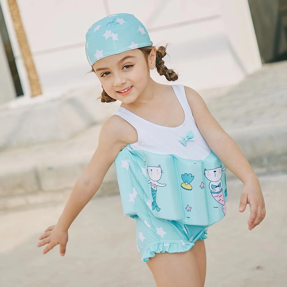 Детский цельный летний плавучий жилет купальный костюм для детей пляжный