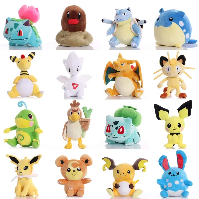 Pikachued Бульбазавр чармандер Сквиртл Snorlax Mewtwo плюшевый игрушечный Totodile льда Vulpix Kawaii