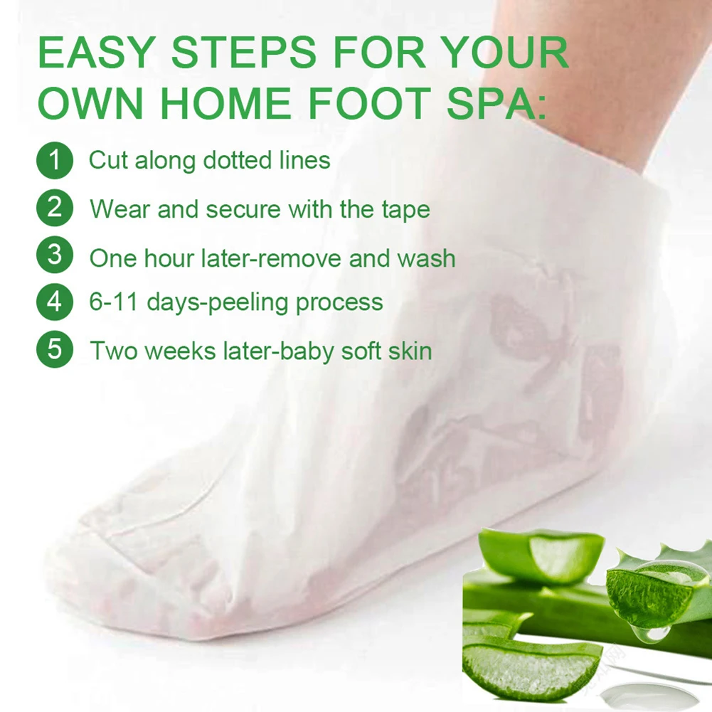 

Hot 3 PCS Aloe Vera Foot Peel Mask Remove Dead Skin Foot Heels Peeling Moisturizing Exfoliating Feet Care New Arrivals