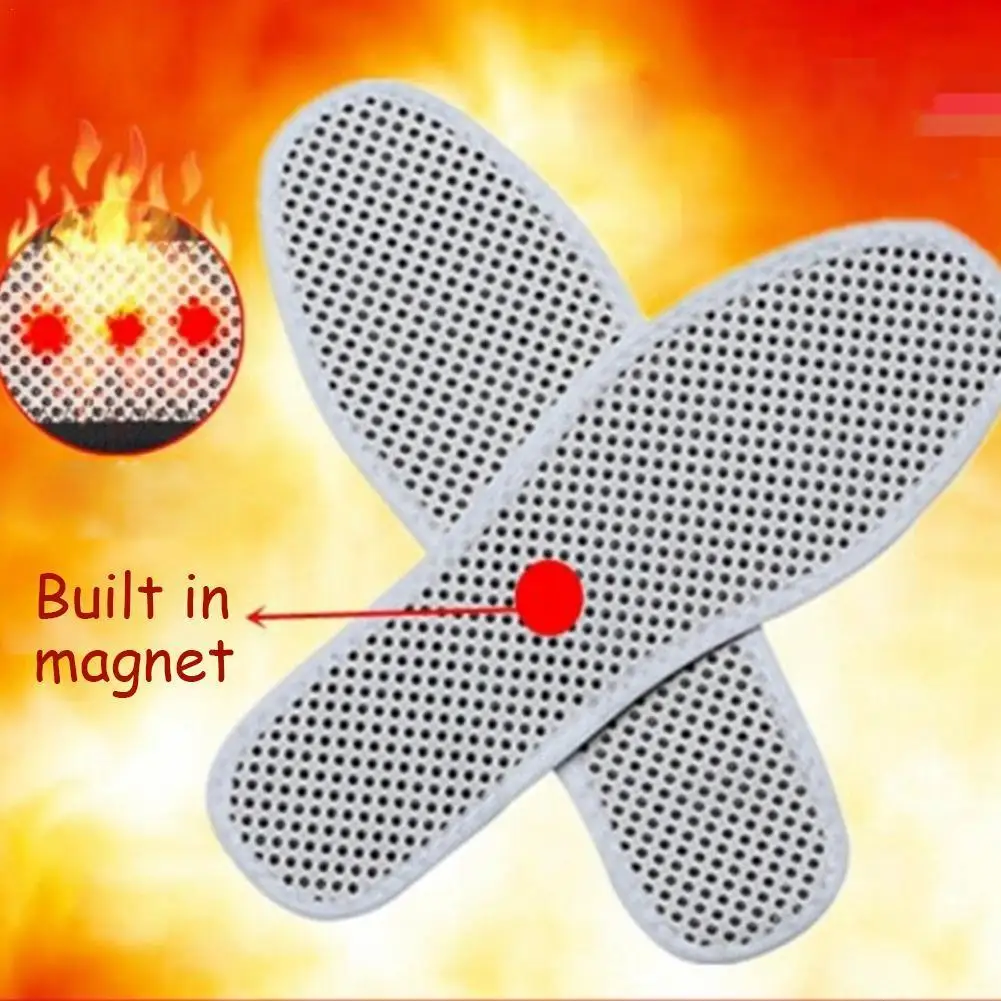 Новая пара, инфракрасные Самонагревающиеся стельки для обуви, магнитная терапия, антиусталостный массаж