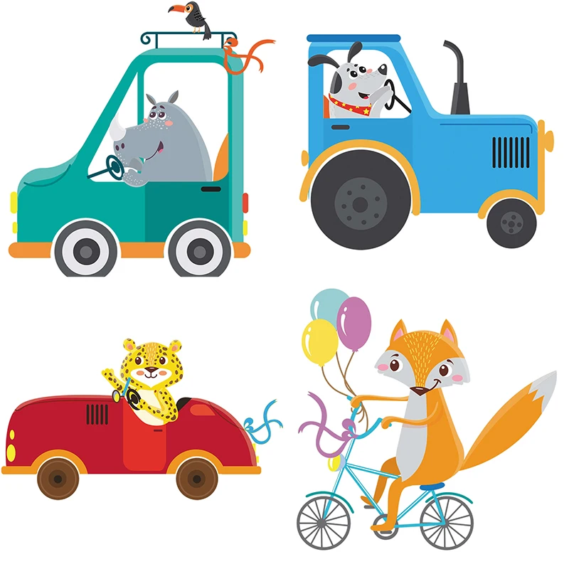 

Three Ratels QMH28 Animal travel cute cartoon animal children's bedroom decoration stickers