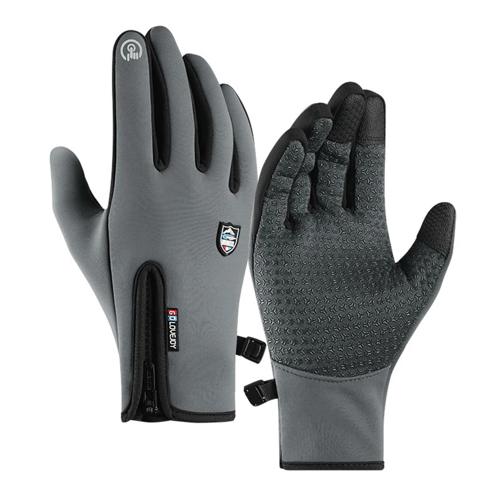 

Зимние велосипедные перчатки для мужчин и женщин, теплые велосипедные перчатки с закрытыми пальцами, перчатки для работы с сенсорным экран...