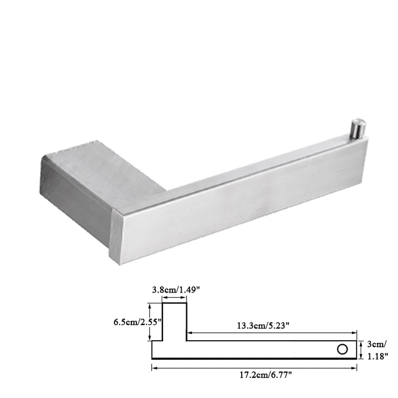 Single Paper Holder Набор оборудования для ванной комнаты, никель, крючок для халата, полотенцесушитель, вешалка для полотенец, башня, барная полка, держатель для бумажной ткани, аксессуары для ванной комнаты, настенное крепление - Цвет: Single Paper Holder