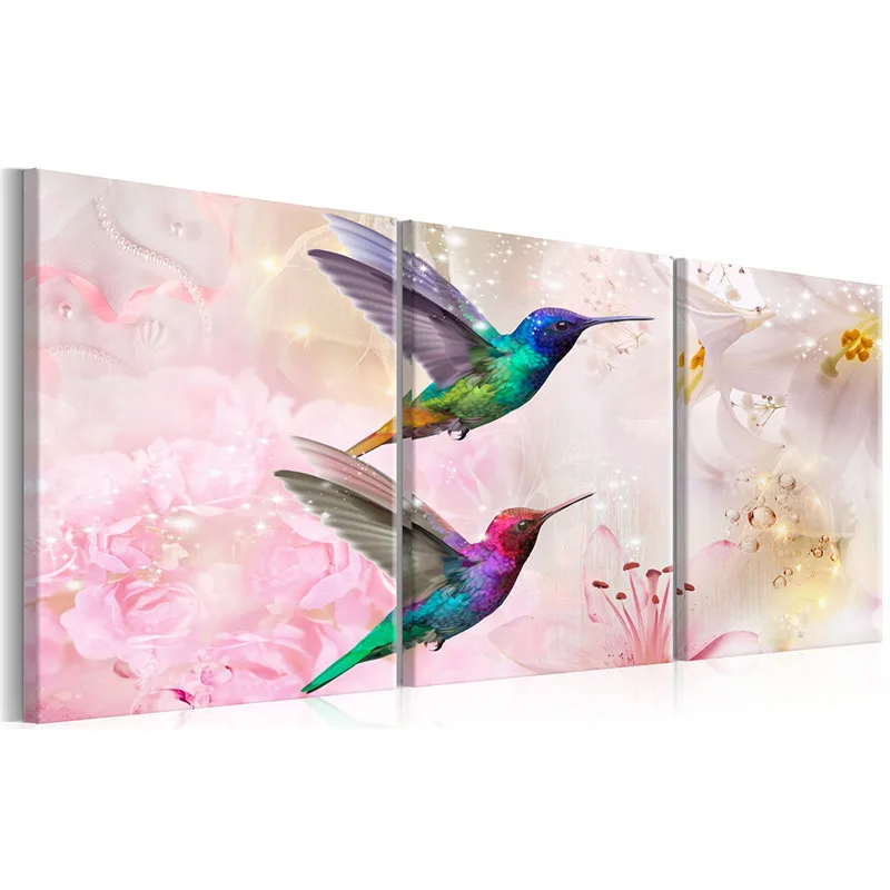3 шт. настенный постер с изображением колибри и цветов|Рисование каллиграфия| |