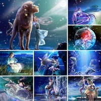 5d diy diamond painting constellations lion kit full drill square diamond embroidery mosaic picture of rhinestones home decor