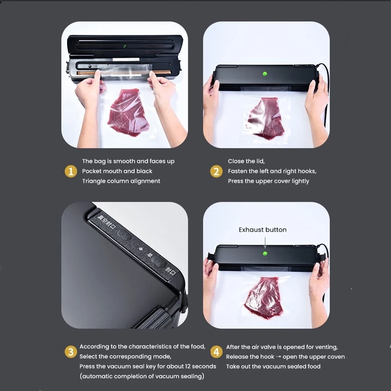 Бытовой автоматический вакуумный упаковщик сухой и влажной режим Sous упаковочная
