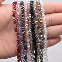 yanqi shining triangle glass beads colors 6mm 100pcs crystal glass beads for jewelry making diy handmade bracelet wholesale