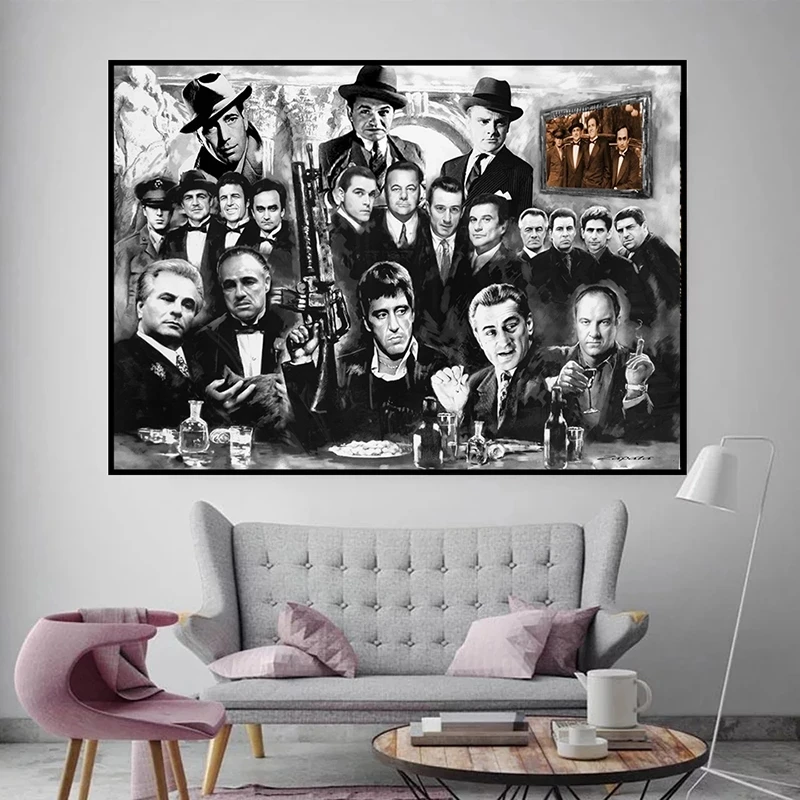 Классические кинофильмы гангстеры Крестный отец фотокартина настенные картины
