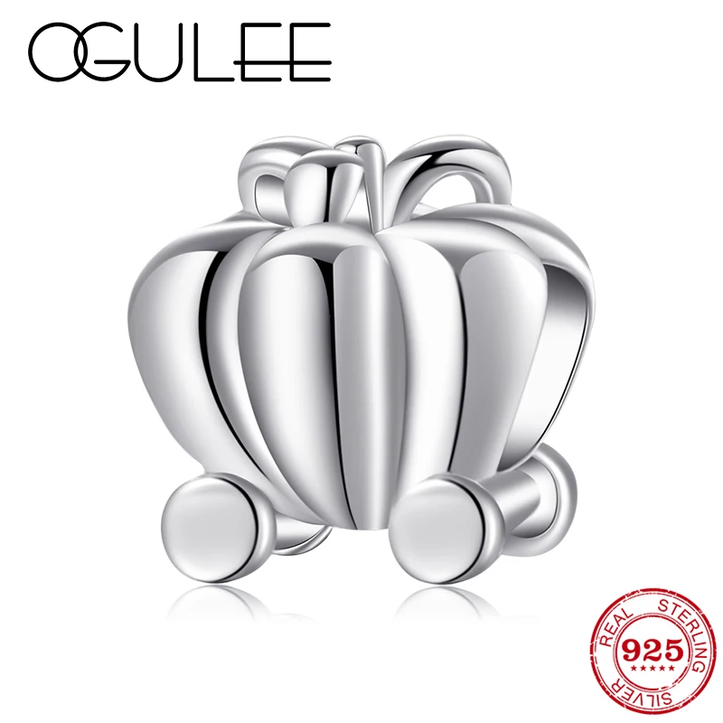 Подвески 925 пробы серебро сказка Золушка тыква автомобильные металлические