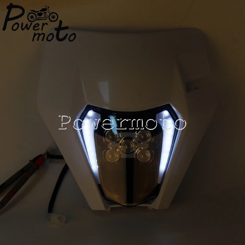 12V Led Motorcycle Koplamp Headlight Head Light Supermoto Kuip E8 New For FC FE FX TE TC TX 125 150 250 300 350 450 501 2014-20 |