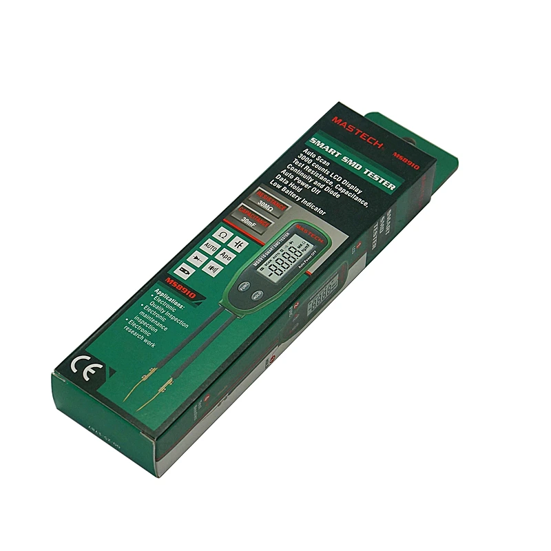 Оригинальный Смарт-тестер MASTECH SMD измеритель емкости мультиметр MS8910 3000 отсчетов