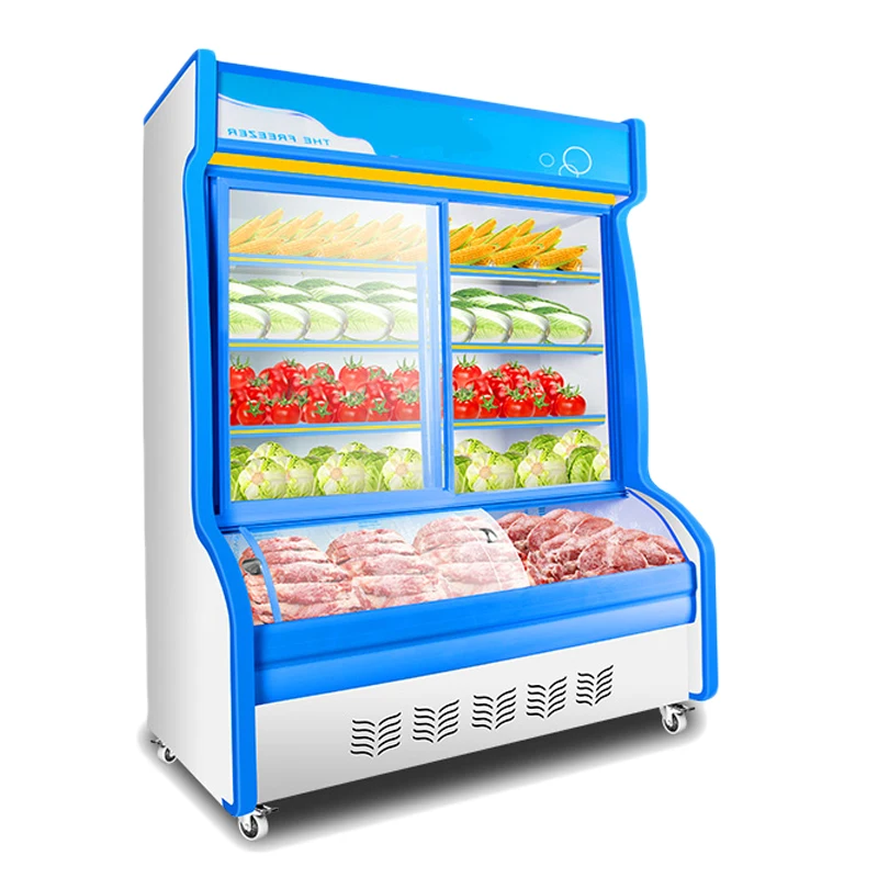 Коммерческий острый горячий шкаф для витрин двойной дверной пенный замок