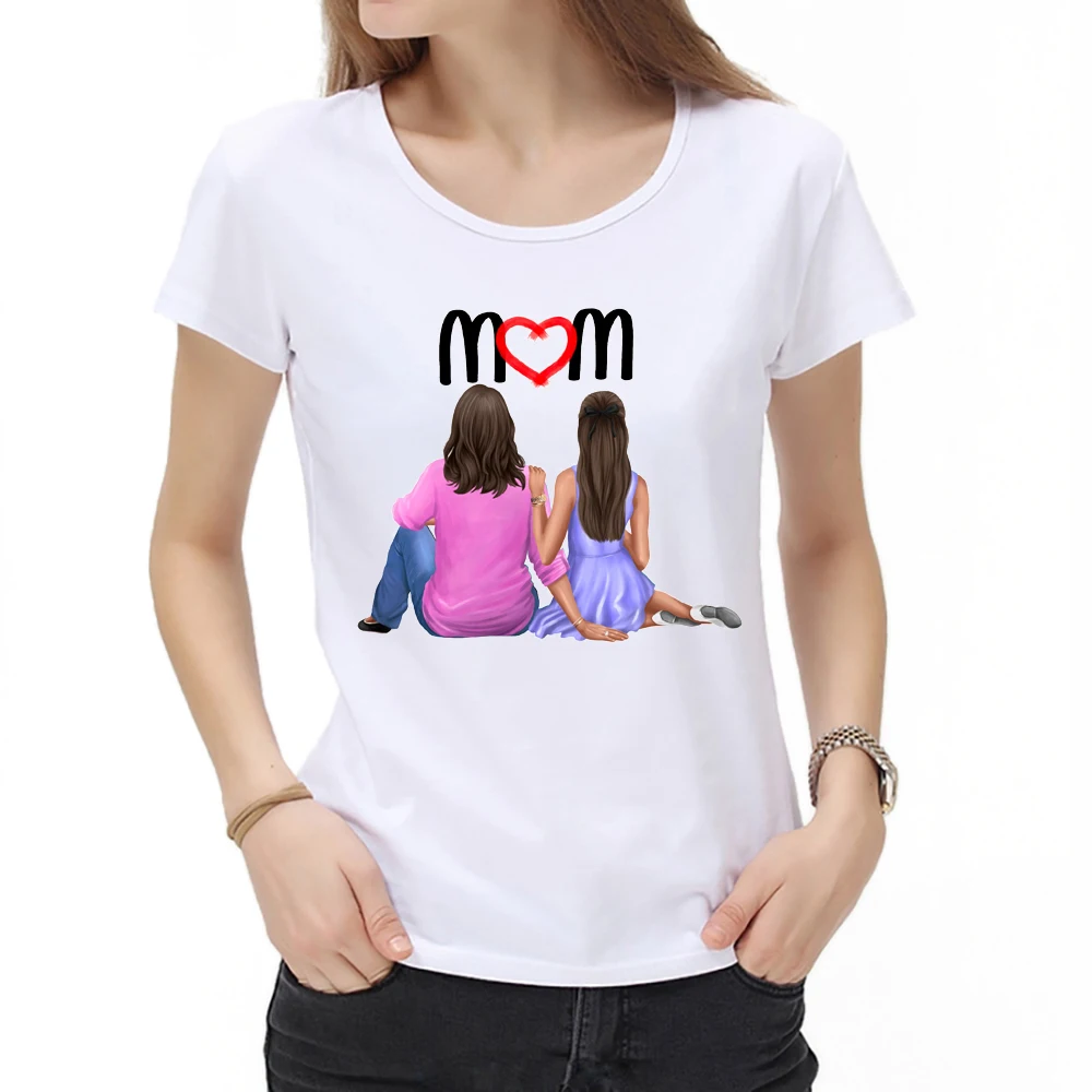 

Mom's love T shirt Mothers day gift from daughter personalize Print baby tshirt Harajuku Tshirt Tops tee shirt Femme mama Tshirt