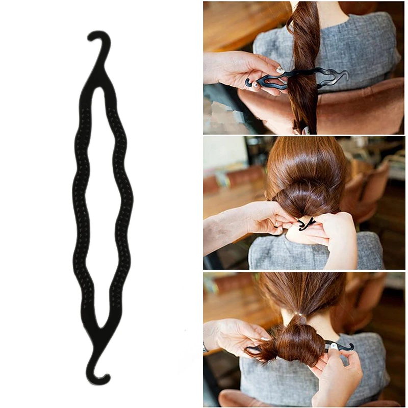 Волшебный двойной крючок для закручивания волос инструмент пучка плетение