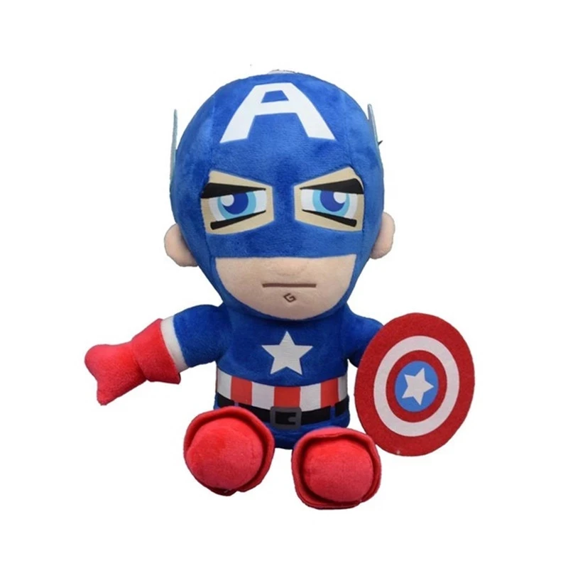 Disney-Juego de 4 unids/set de juguetes de peluche de Spiderman, mu&ntilde;ecos de pel&iacute;cula de Marvel, vengadores, h&eacute;roe de peluche suave, Capit&aacute;n Am&eacute;rica, Iron, regalos de navidad-5