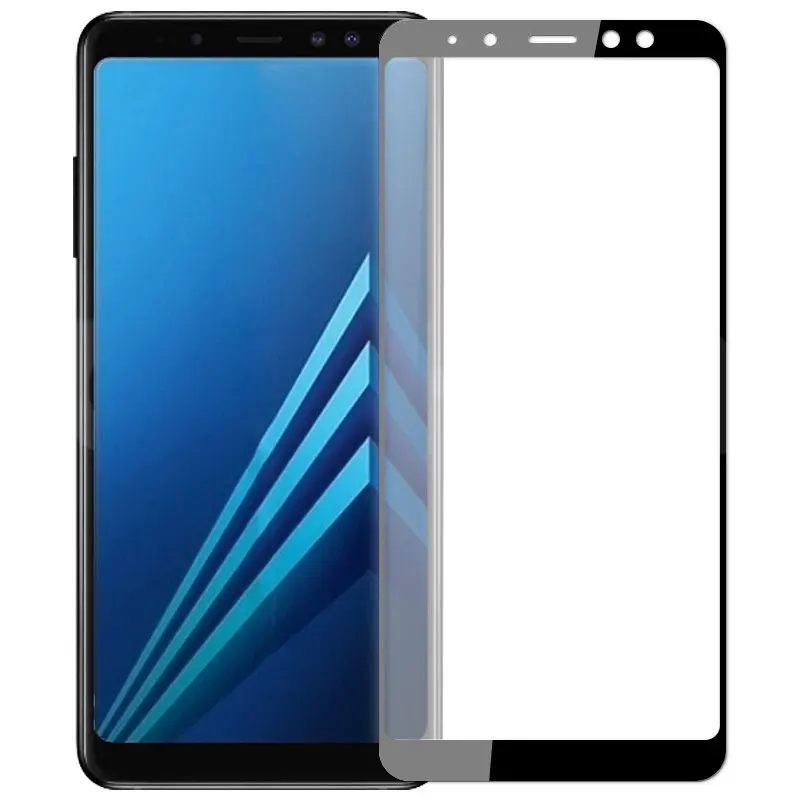 3pcs protective glass on for samsung galaxy a7 a750 2018 2017 a8 a5 a6 plus j4 j6 j7 j8 j5 tempered glass screen protector film free global shipping