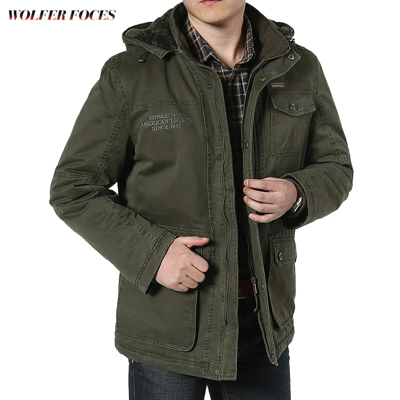 2022 New Style Men's Winter Jackets Outdoor Clothing Leisure Man Windbreaker Fashion Coat Keep Warm Clothes Male Parkas Tactical | Мужская