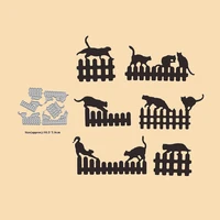 cutting die cat fence metal cut stencil clear stamps and dies cut knife mould embossing folder paper craft scrapbooking new 2021