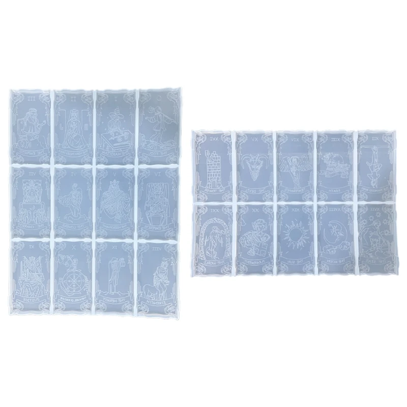 

T84B Playing Game Cards Epoxy Resin Mold Divination Cards Silicone Mould DIY Crafts Jewelry Decoration Casting Tools